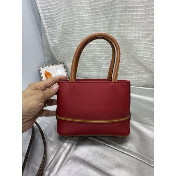 Tommy Hilfiger RED MINI CLUTCH HANDBAG PURSE VINTAGE - Picture 2 of 13